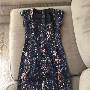 French Connection Navy python pattern dress